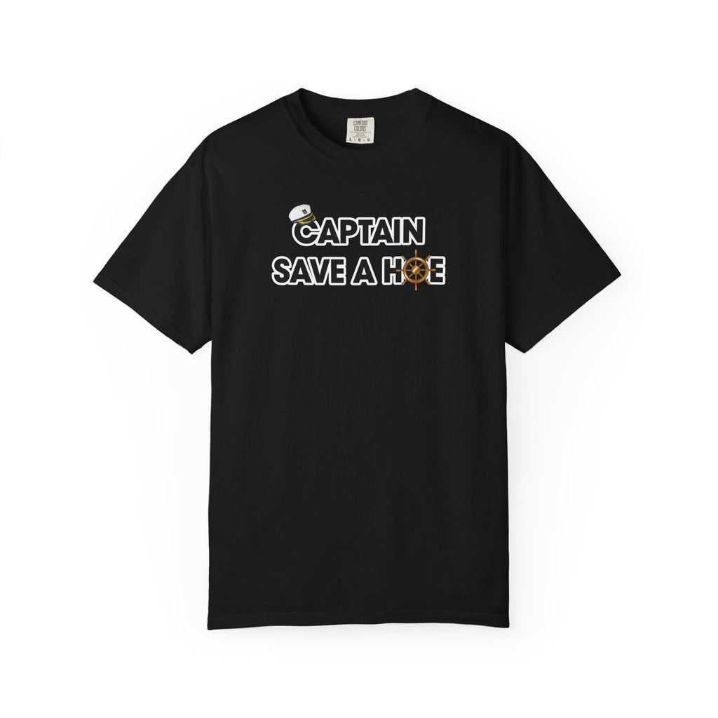 Captain Save A Hoe Graphic T-Shirt – Funny Nautical Sailor Tee