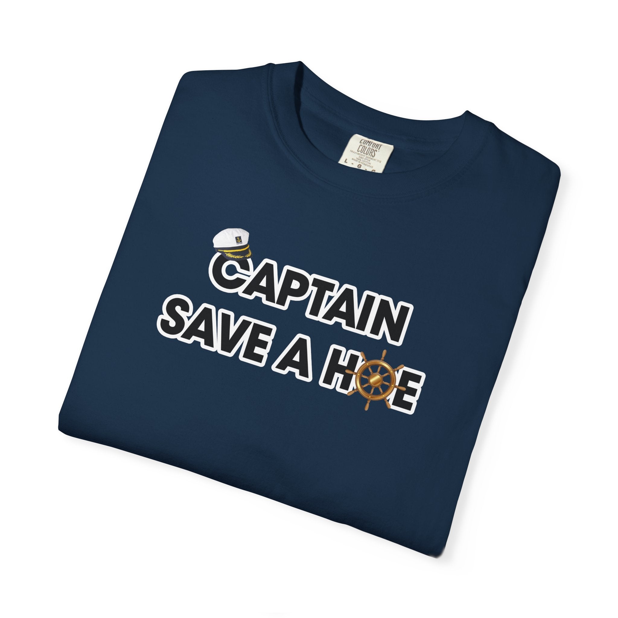 Captain Save A Hoe Graphic T-Shirt – Funny Nautical Sailor Tee