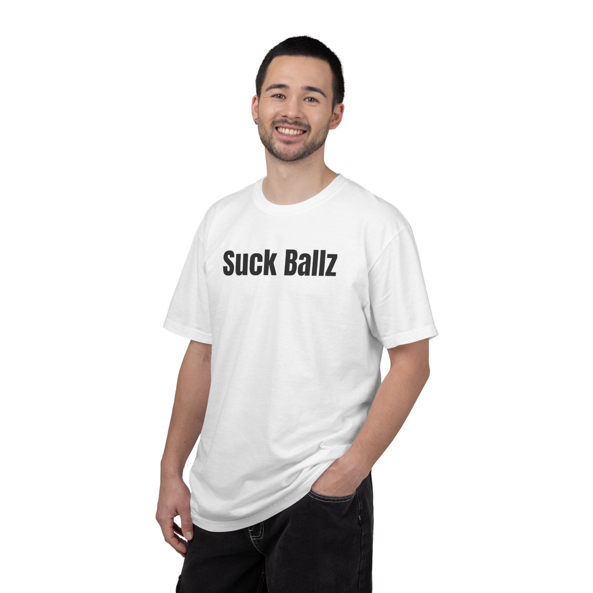 "Suck Ballz" Bold Text Tee