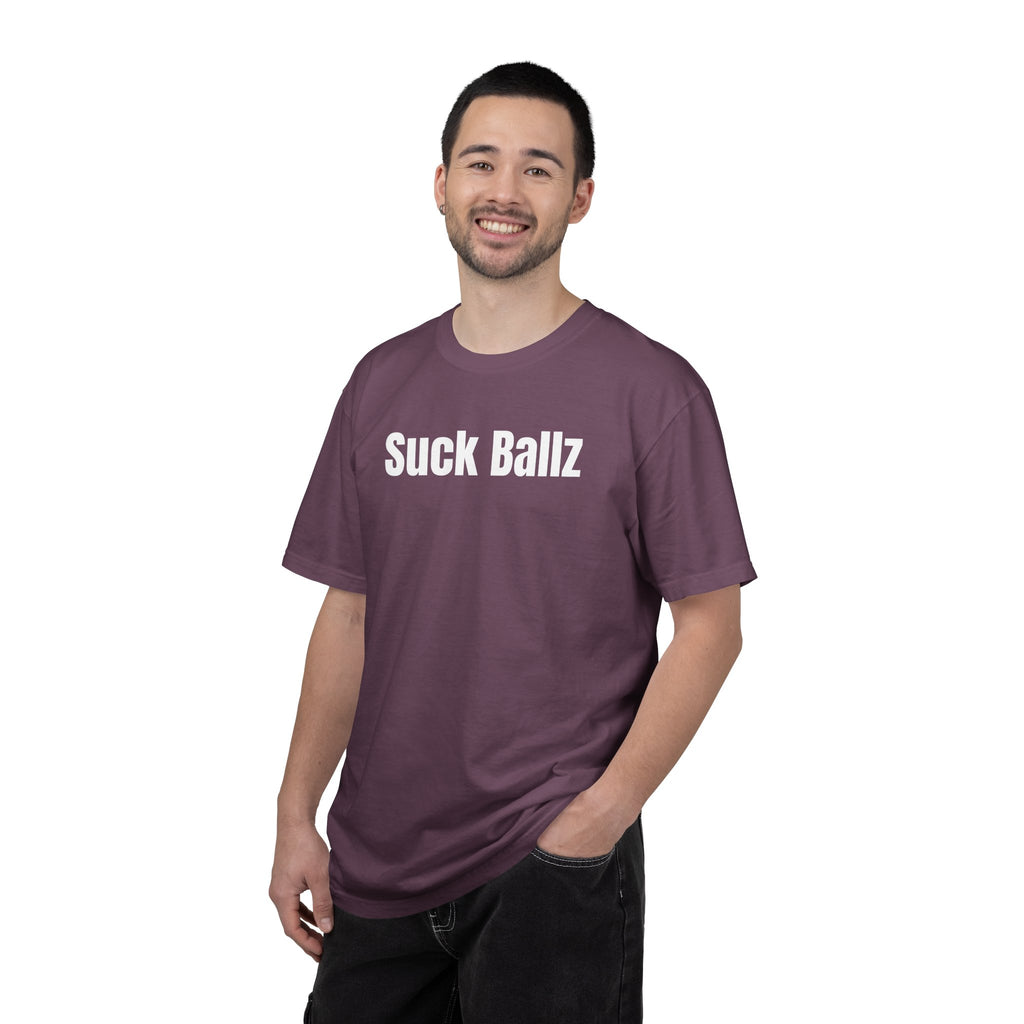 "Suck Ballz" Bold Text Tee