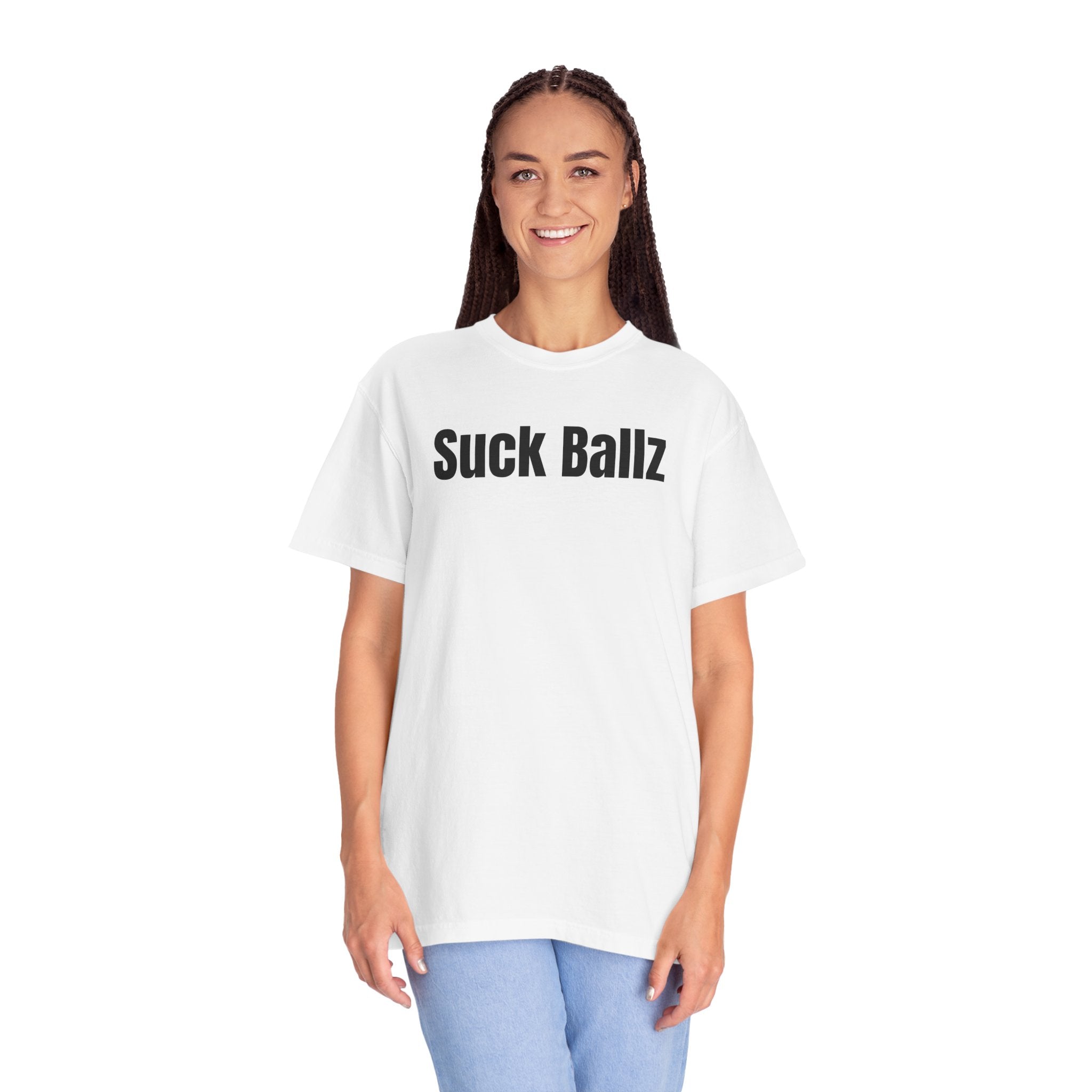 "Suck Ballz" Bold Text Tee
