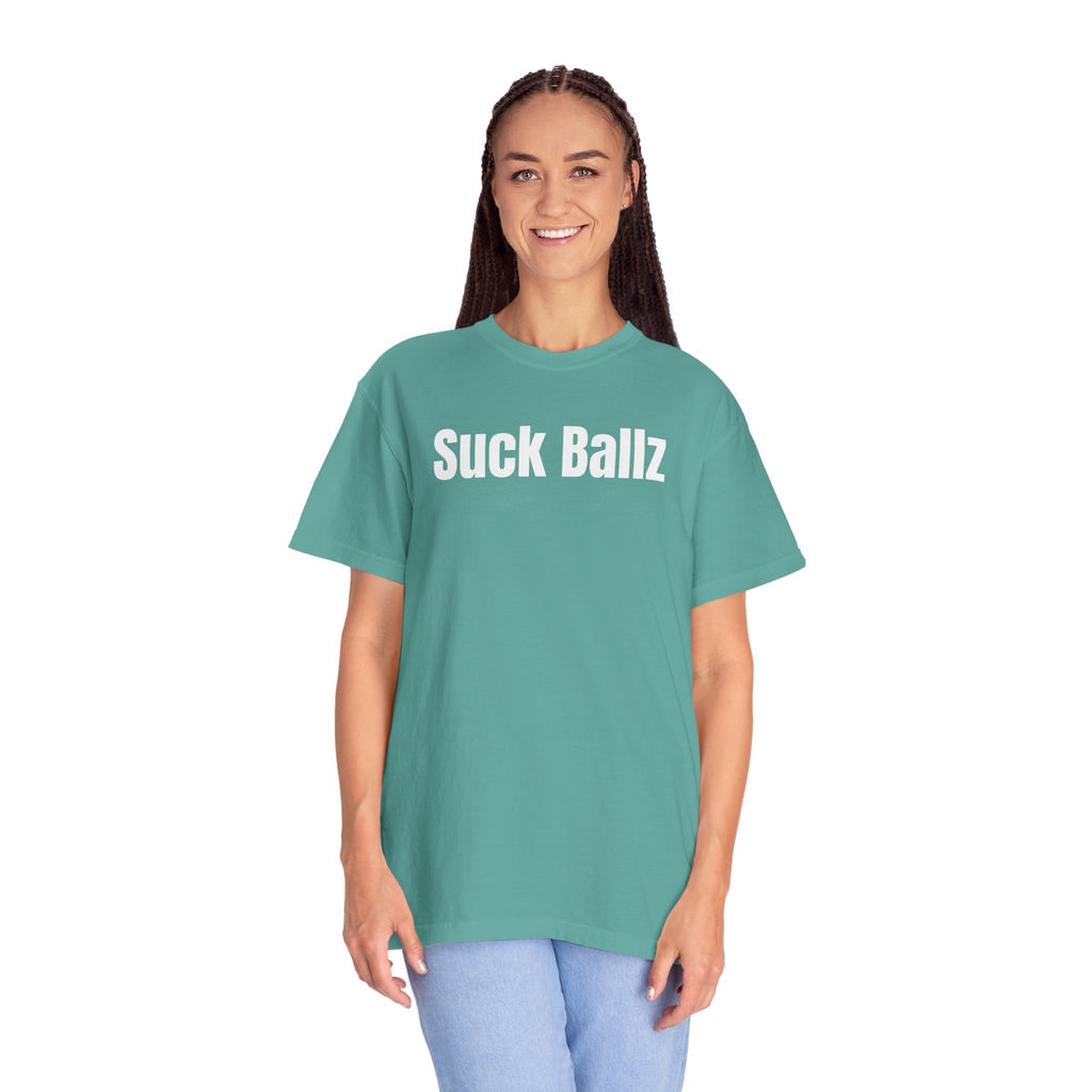 "Suck Ballz" Bold Text Tee