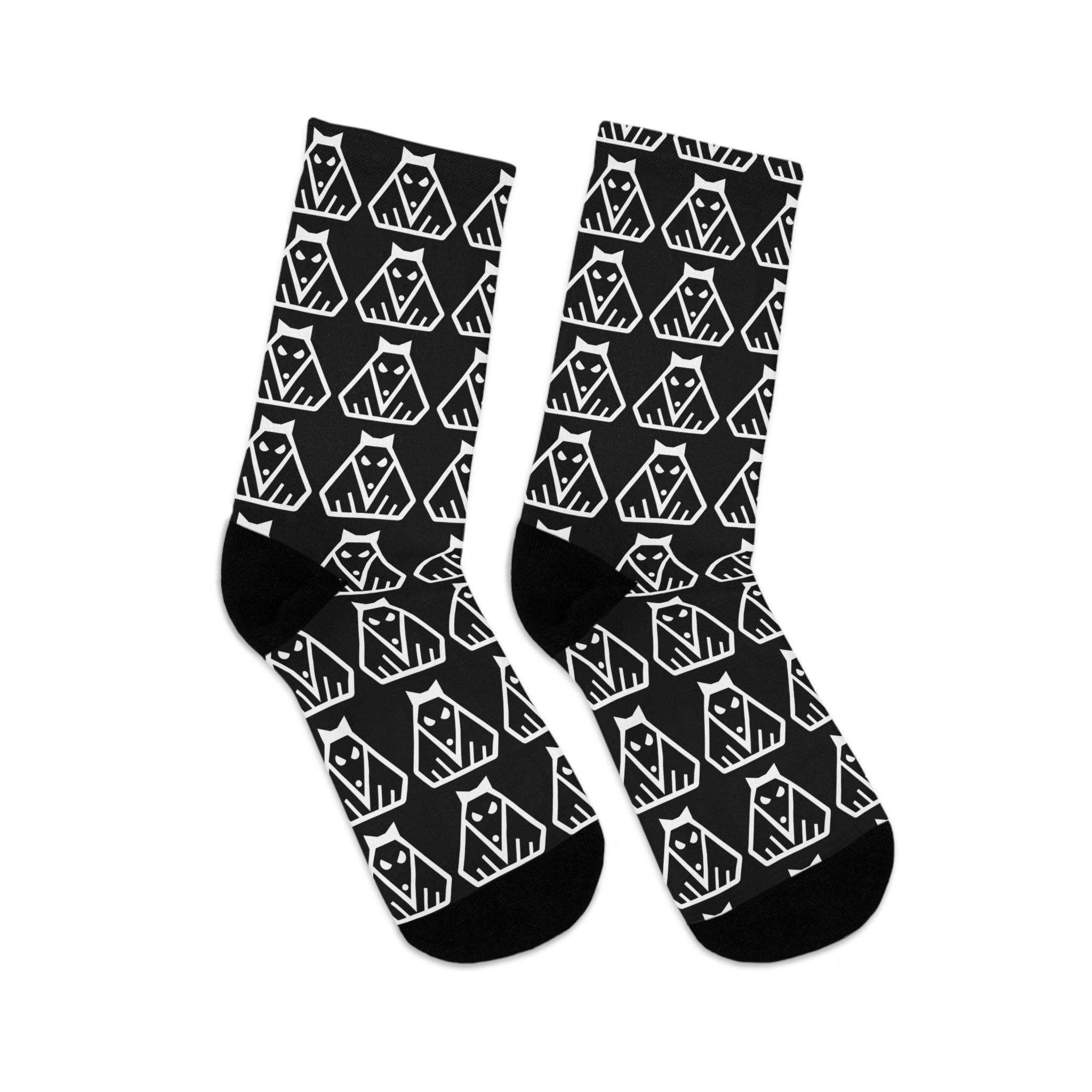 Kdog Pattern Socks | Recycled Polyester Crew Socks