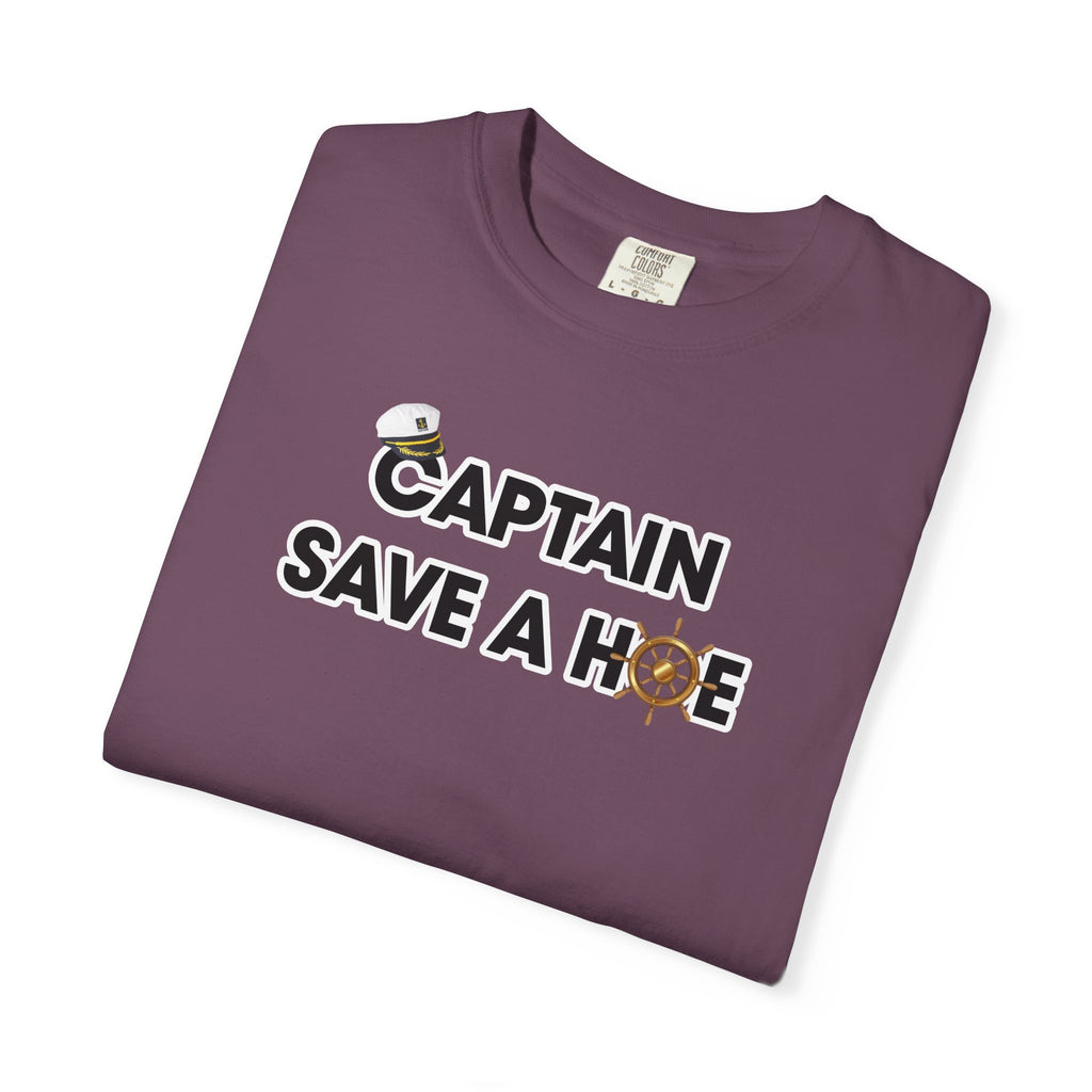 Captain Save A Hoe Graphic T-Shirt – Funny Nautical Sailor Tee