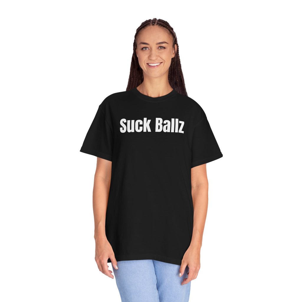 "Suck Ballz" Bold Text Tee
