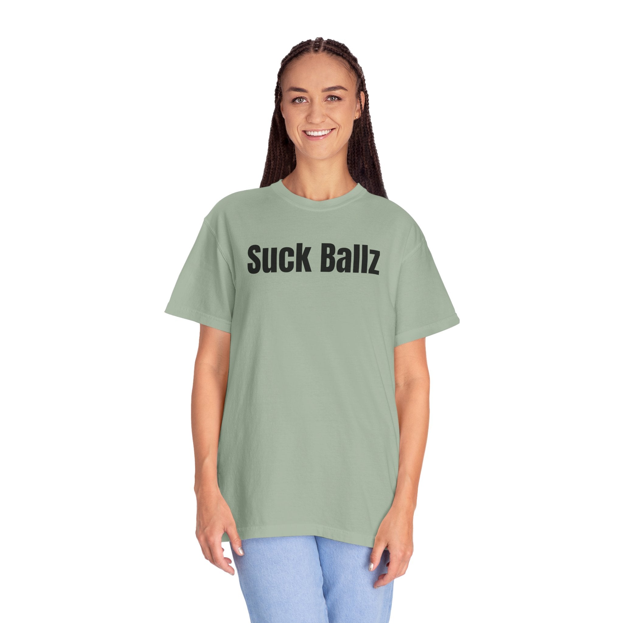"Suck Ballz" Bold Text Tee
